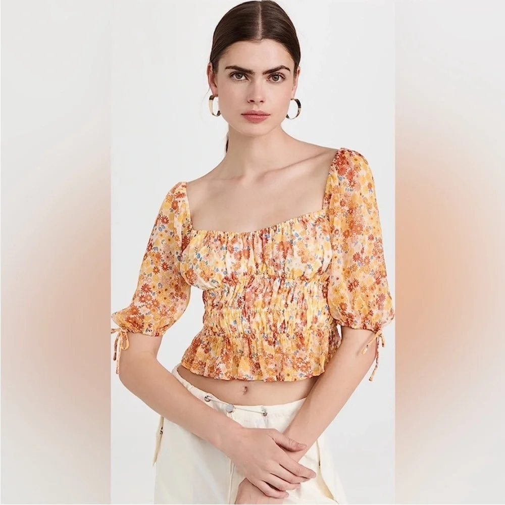 STAUD The‎ Faye Top in Soleil Flower Market, size XS